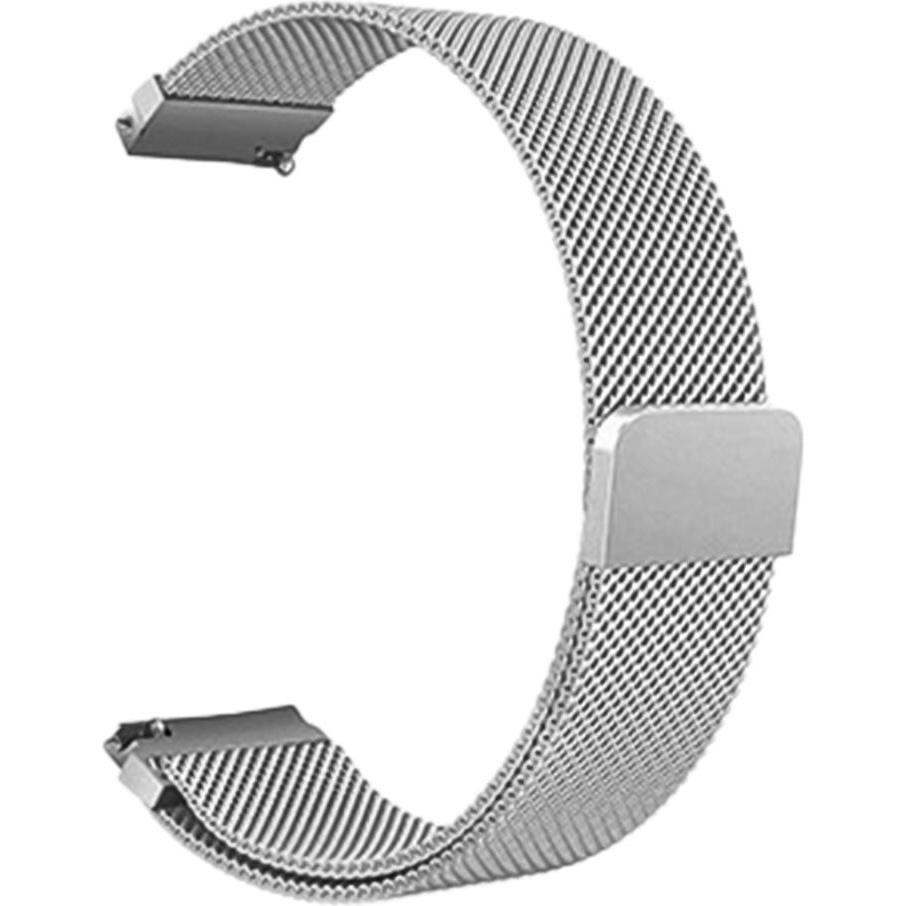 Wave ter??spunottu ranneke,??ly- ja urheilukelloille, hopea, Smartwatch Zubehör, Silber