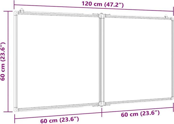 Image du produit vidaXL magnetisches Whiteboard (120 x 60 cm)
