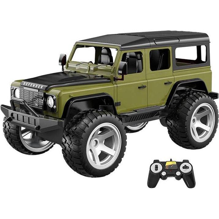 Double RC remote control car 1:14 (darkgreen) Land Rover Defender E362-003