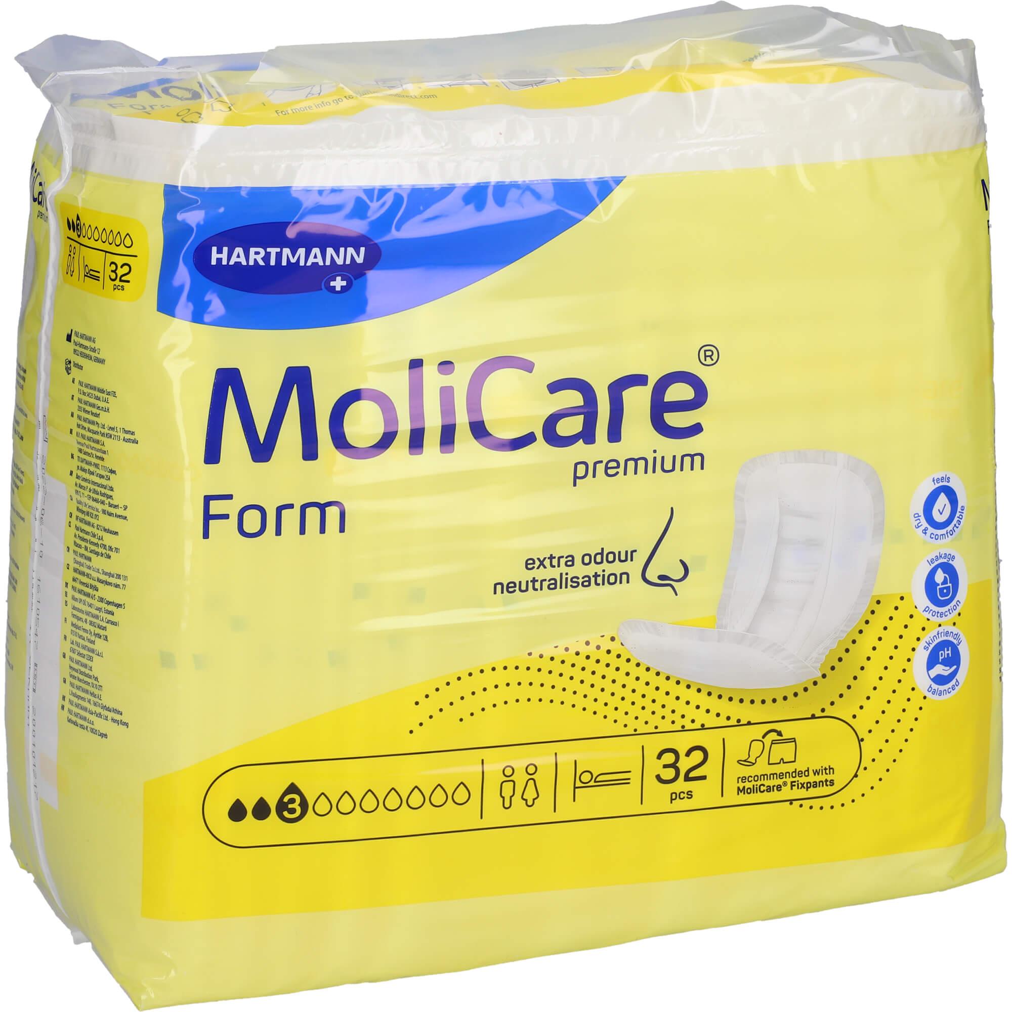 Hartmann, Inkontinenzhygiene, Molicare Pr Form 3 Tropfen, 32 St