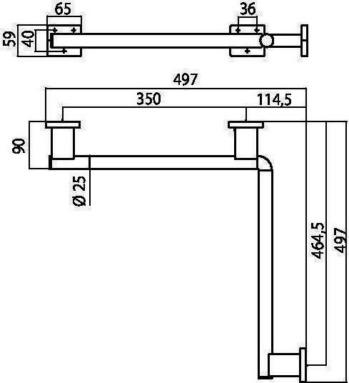 Image du produit Emco Poignée d'angle/Main courante SYSTEM 2 chrome