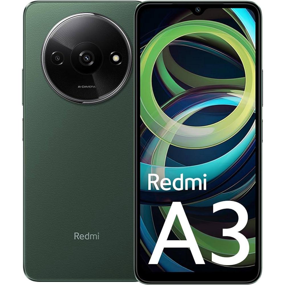 Xiaomi Redmi A3 (64 GB, Forest Green, 6.71", Dual SIM, 4G), Smartphone, Grün
