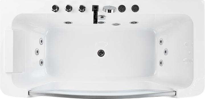 Image du produit Beliani Baignoire à hydromassage blanche rectangulaire 170 x 85 cm BARRANCA (220 l, 170 cm, 85 cm)
