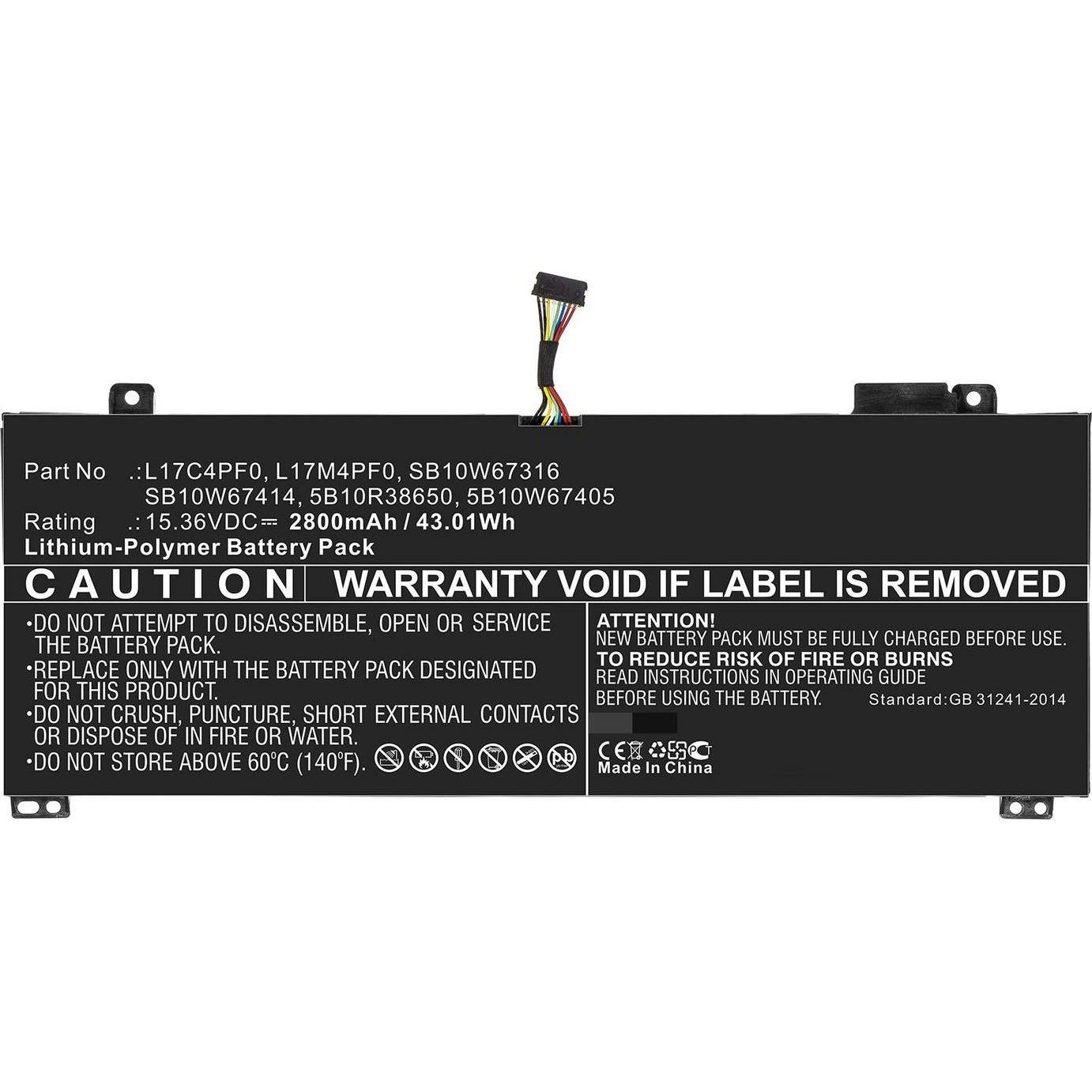 Thumbnail - CoreParts Laptop Battery for Lenovo (2800 mAh), Notebook Akku, Schwarz