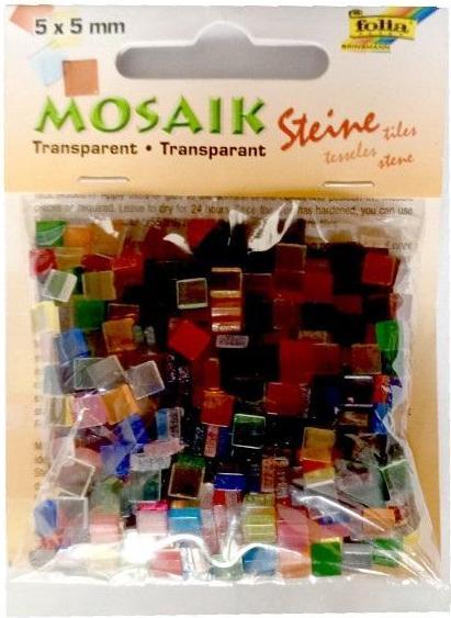 Actual product image Folia TRANSPARENT mosaic stones, 45g, 5x5mm