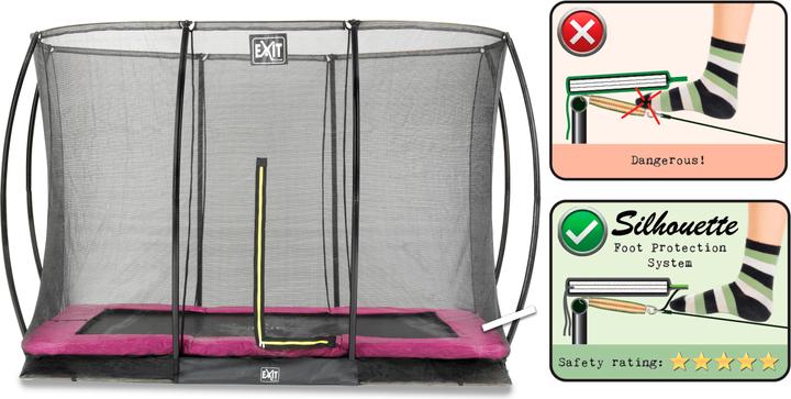 Actual product image Exit Silhouette Ground Rect with safety net (244 cm)