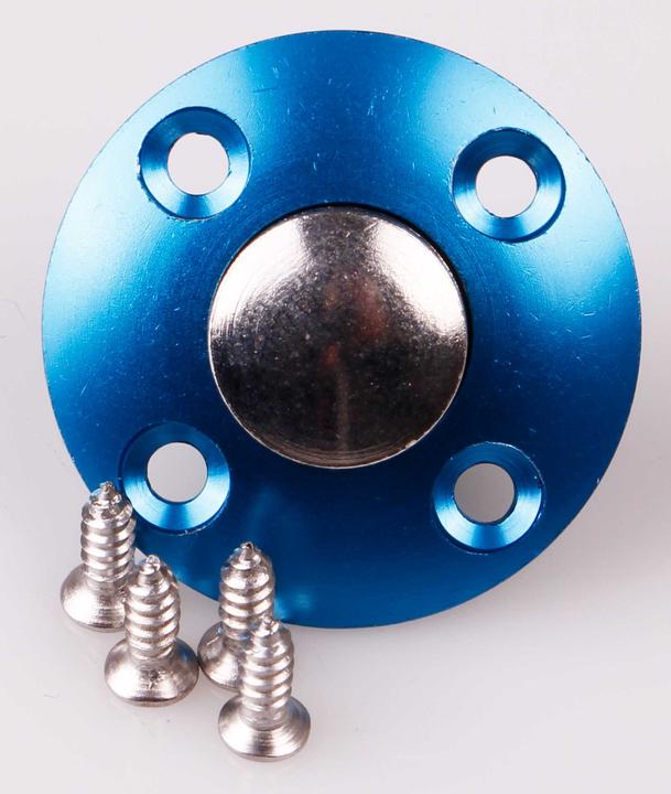 Actual product image Kuza Fuel filler cap aluminium with magnet blue