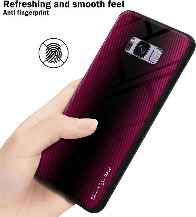 Productafbeelding Cadorabo TPU gestreepte glasplaat (Samsung Galaxy S8+)