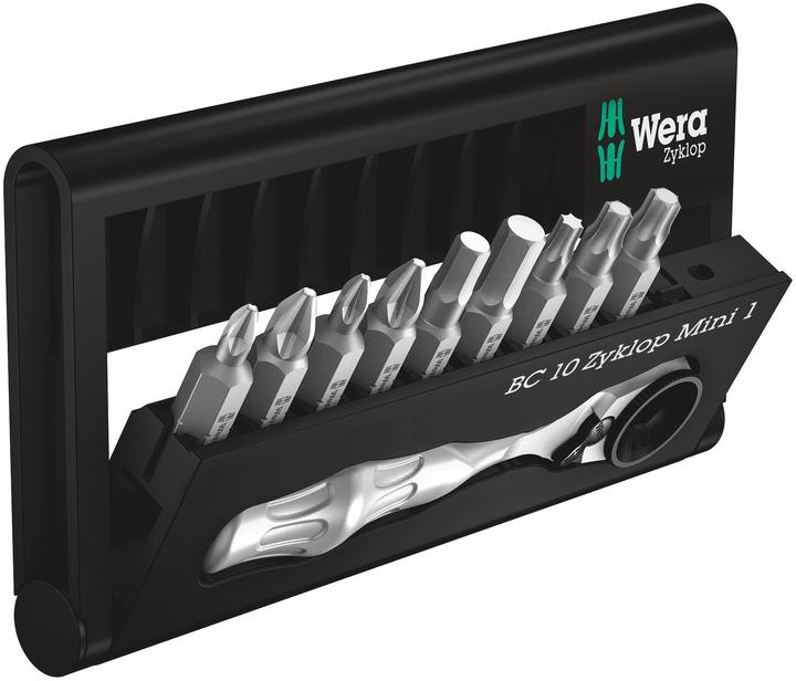Wera Bit-Check 10 Zyklop Mini 1 (Kreuz Pozidriv PZ, Kreuz Phillips PH)