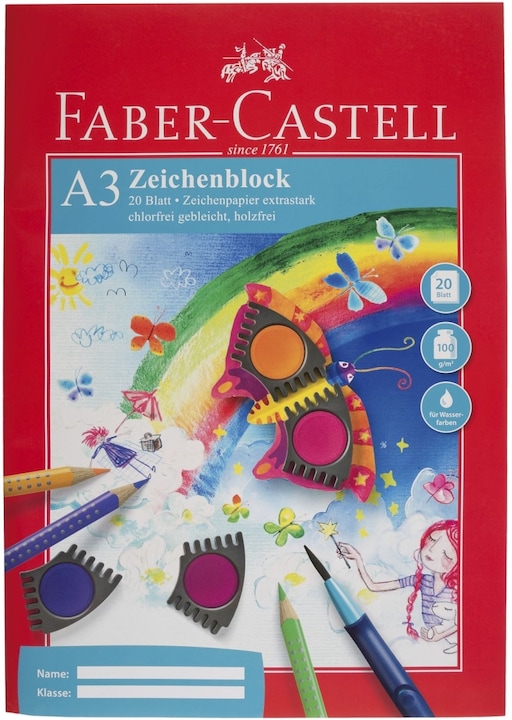 Faber-Castell Zeichenblock (A3, Blanko)