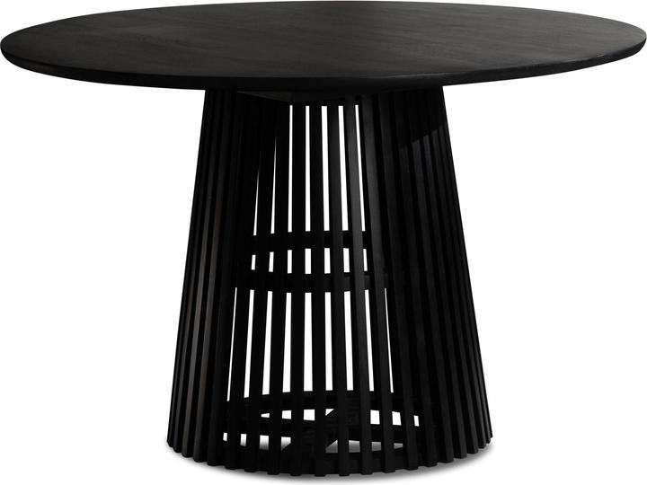 FineBuy Esszimmertisch Esstisch 120x120x77 cm Massivholz Schwarz Küchentisch (120 x 120 x 77 cm)
