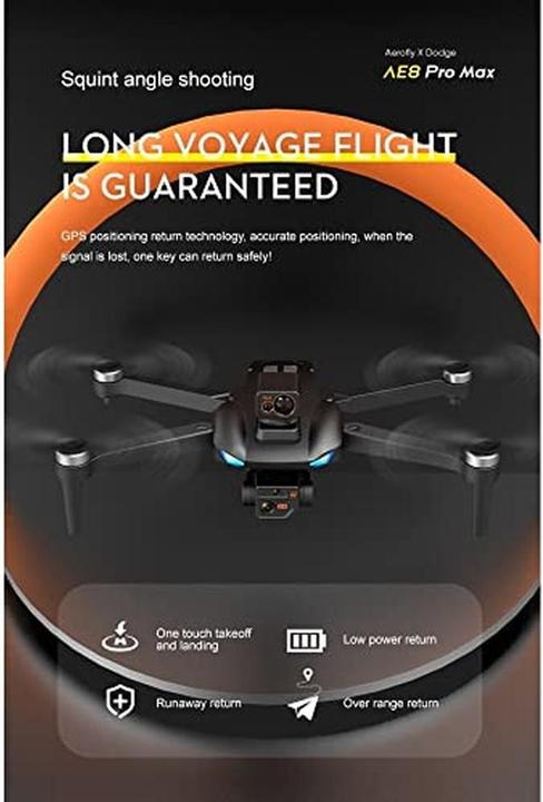 Produktbild Luxwallet Drone Aerofly X Dodge GPS 30km/h avec évitement d'obstacles et stabilisateur