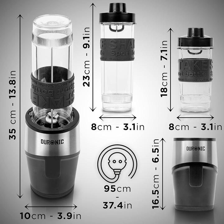 Actual product image Duronic Mini-Standmixer BL520 mit Trinkflaschen-Set (500 W)