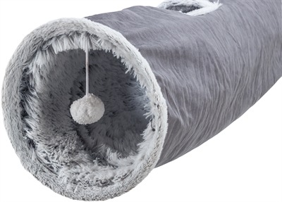 Produktbild Trixie Katzen-Spieltunnel Harvey, ø 27 × 116 cm, Grau (Ballspielzeug Katze)
