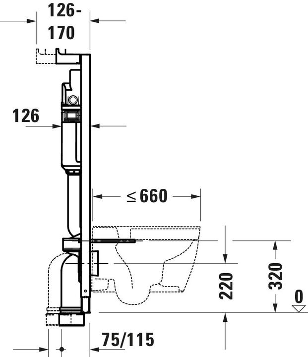 Produktbild Duravit DuraSystem Unterputz-Rahmen für wandhängende WC-Becken