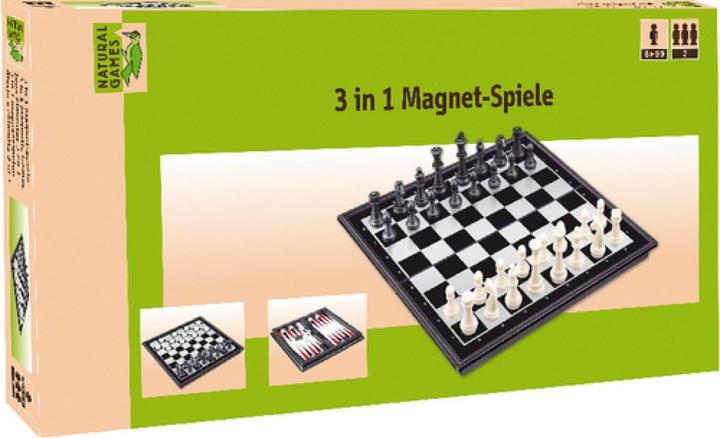 Actual product image Natural games 3-in-1 magnetic game (German, 2 Players)