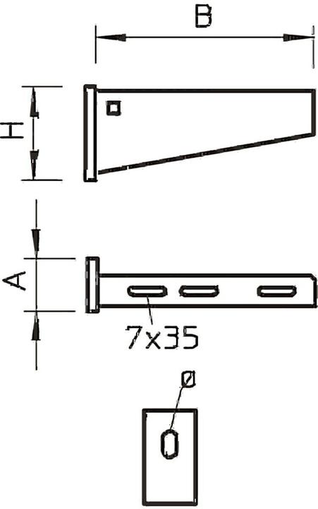 Actual product image OBO Bettermann Wall and stick cantilever AW 55/61 B610mm