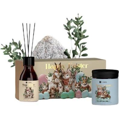 Hiskin, Alkoholtester, SET Happy Easter świeca sojowa Chocolate Eggs 200ml + dyfuzor zapachowy Garden Party 100ml