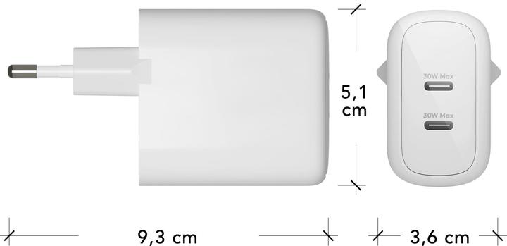 Actual product image dbramante1928 RE-CHARGE - EU WALL CHARGER - 2 (30 W, 2 ports)