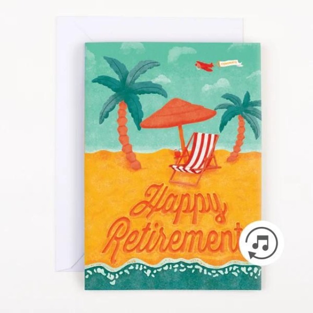 Actual product image Joker Greeting Endless Music Card Pension - (1 pcs.)