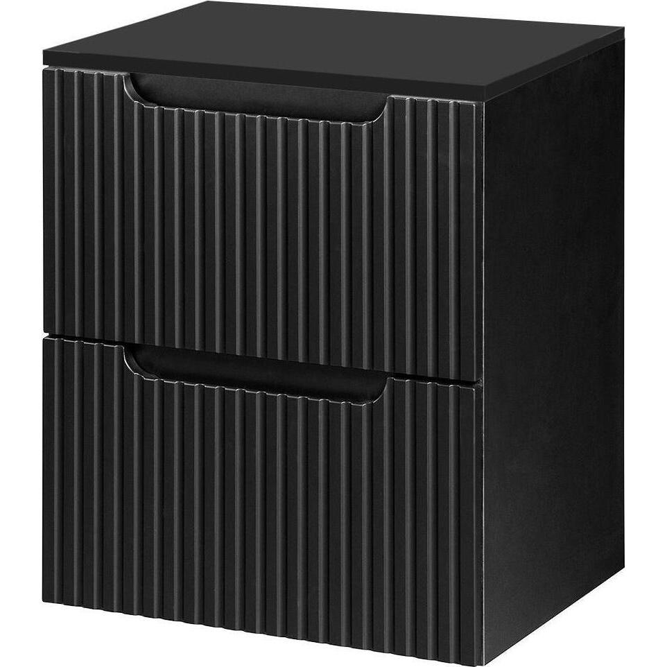 En.Casa, Waschbeckenunterschrank, Waschtischunterschrank Skelbolu 50x60x40 cm Schwarz