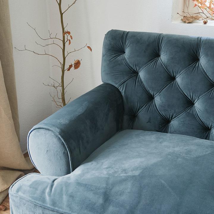 Produktbild Loberon Sofa Carme blau (2-Sitzer)