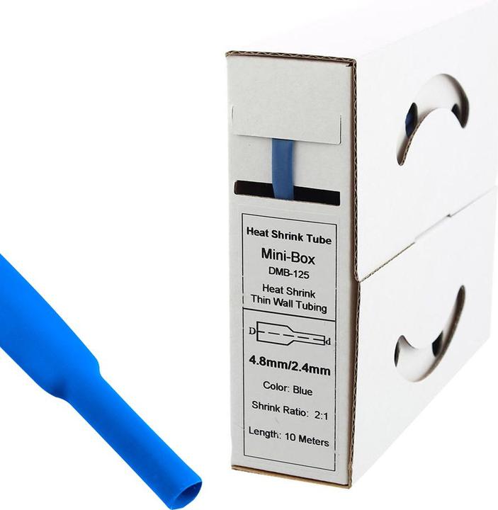 Actual product image Offgridtec 10m heat shrink tubing 4.8mm>2.4mm blue (1 x)