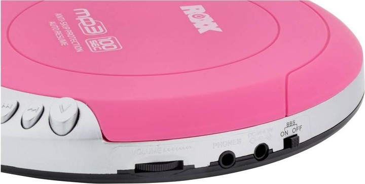 Actual product image Roxx PCD 501 pink Portable CD player CD, CD-R, CD-RW, MP3 Pink, silver