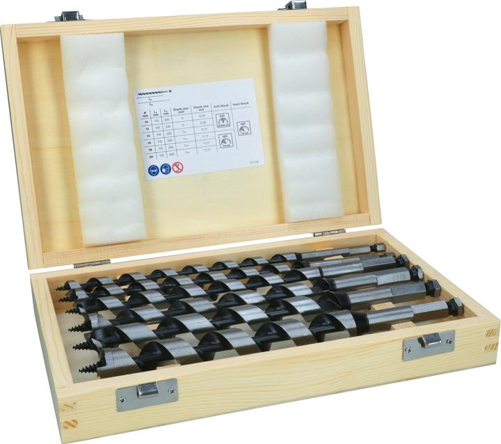 Actual product image Bosch Professional Zubehör PRO Wood wood auger bit set, 6 pcs. (12 mm, 14 mm, 16 mm, 10 mm, 18 mm, 20 mm)