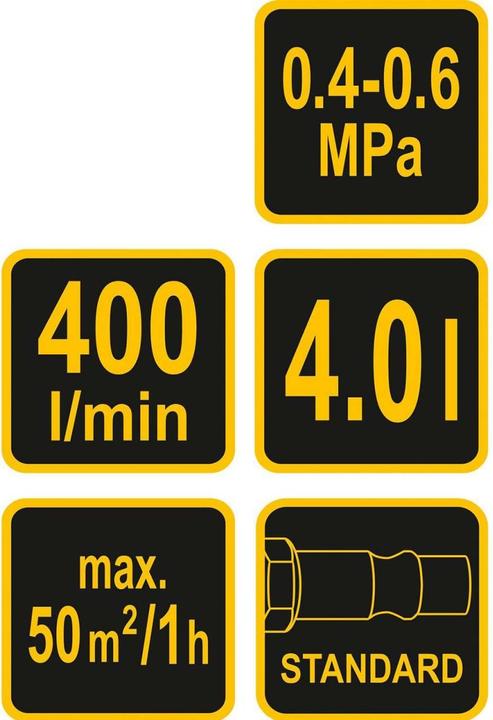 Produktbild Vorel Druckluft-Putzwerfer Putzpistole Mörtelspritze 4 Düsen 4 Liter 09903