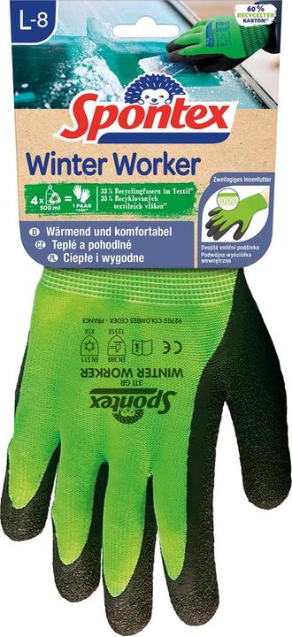 Produktbild Spontex Winter Worker Arbeitshandschuh latexbeschichtet Gr.L (L)