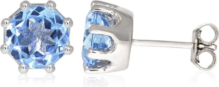 Actual product image Xen Stud earrings with Blue HT quartz approx. 3.78 ct. rhodium-plated (925 Sterling silver)