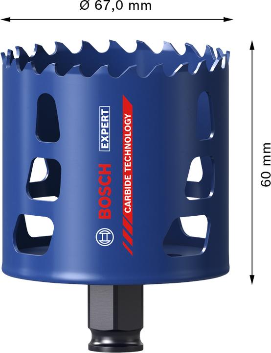 Immagine prodotto Bosch Professional Zubehör Bosch Blau Zubehör 2608901893 EXPERT Power-Change Lochsäge Multi Material 67mm (67 millimetri)