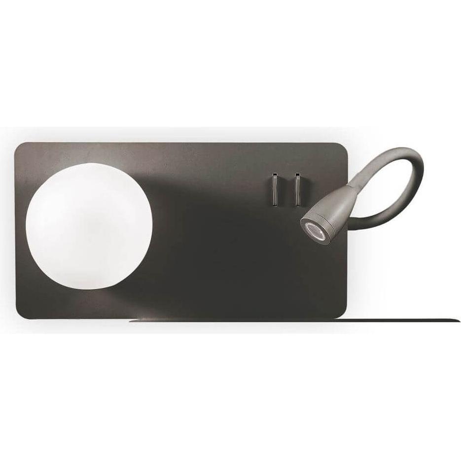 Ideal lux, Wandleuchte + Deckenleuchte, BOOK G9/LED Wandleuchte 1+1x Schwarz warmweiss 174846 (200 lm, G9)