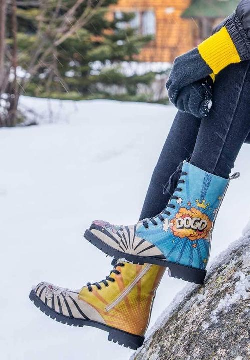 Actual product image Dogo Vegan Leather Multicolor Long Boots (39)