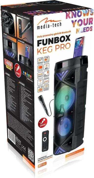 Image du produit Media-Tech Power Audio Bt Funbox Keg Pro Mt3182 (8 h)