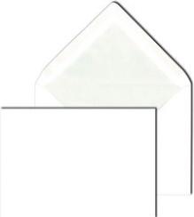 Produktbild Mailmedia Briefumschlag, Seidenfutter, DIN lang, weißer Nassleim, spitze Klappe, 80 g/m², weiß matt, grau Sei (DL, 1 x)