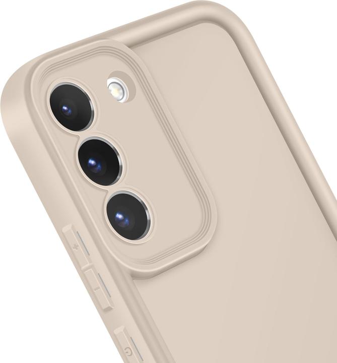 Actual product image OEM Rim TPU case for Samsung Galaxy S22 beige (Samsung Galaxy S22)