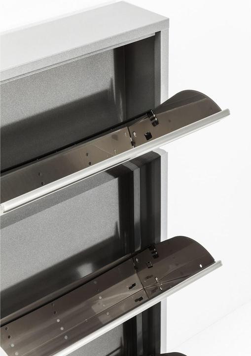 Produktbild Kare Design Schuhkipper Caruso 3-er silber/geflext (50 x 14 x 103 cm)