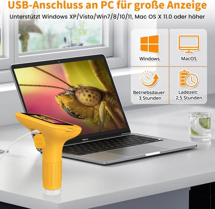 Actual product image PlayDen Digitales Kindermikroskop mit LCD-Bildschirm