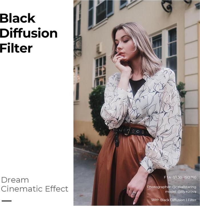 Image du produit K&F Concept Filtre de diffusion Concept 100x100 1/8 noir (100 mm, Filtre Black Mist, 100 mm)