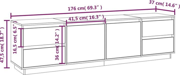 Produktbild VidaXL Florens (176 x 37 x 47.5 cm)