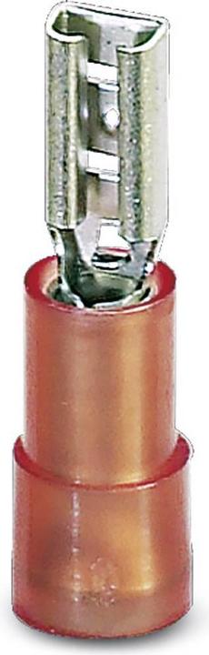 Produktbild Phoenix Contact Flachsteckhülse Steckbreite: 2.8 mm Steckdicke: 0.5 mm 180 ° Teilisoliert Rot 3240048 100 St.