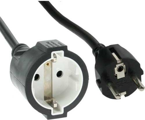 Actual product image InLine Protective contact extension ST / BU (3 m, CEE 7/7)