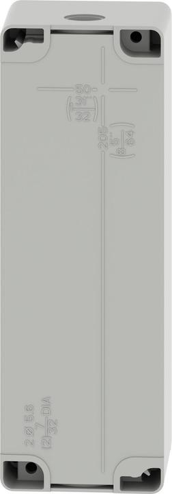 Actual product image Schneider Electric XAPD4505 Empty enclosure XAP metal grey for 5x22mm - CSA (Housing)