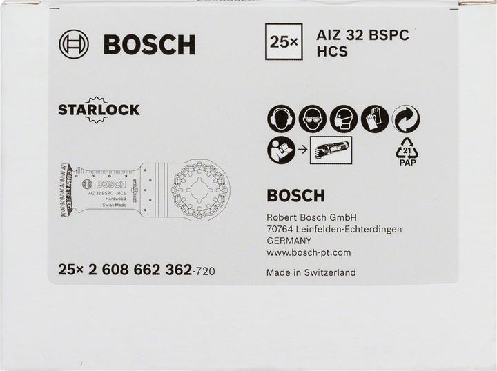 Produktbild Bosch Professional Zubehör HCS Tauchsägeblatt AIZ 32 BSPC Hard Wood, 40 x 32 mm