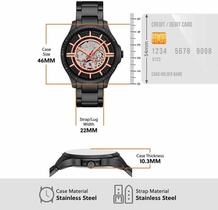 Image du produit Armani Exchange AX2465 L'expression ultime du style moderne (Montre analogique, 46 mm)