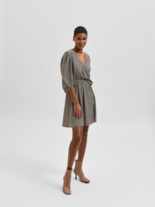 Produktbild Selected Femme Gestreiftes Wickelkleid (S)