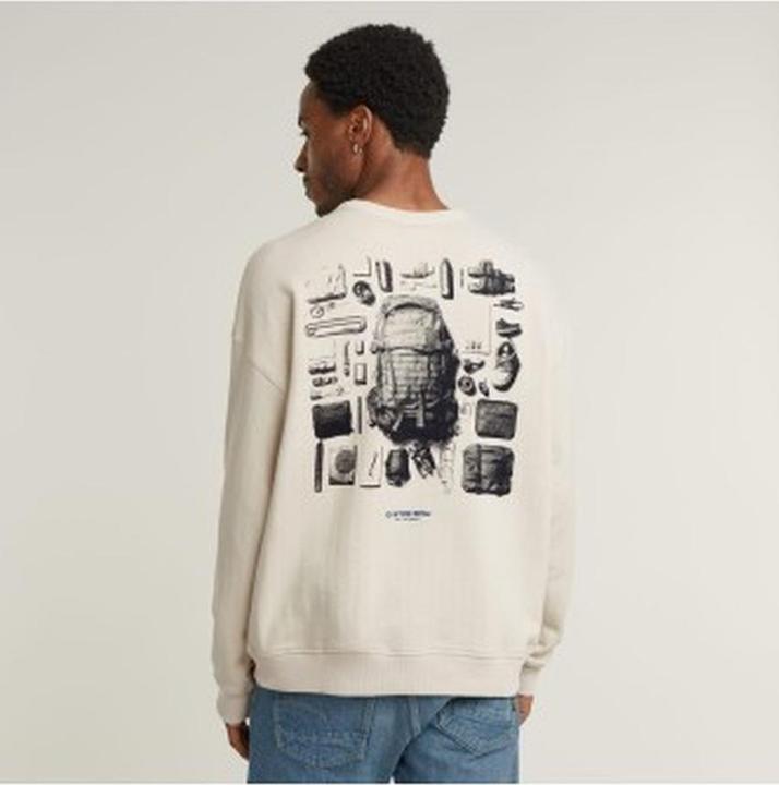 Produktbild G-Star Knolling Rückenaufdruck lockerer Pullover (L)