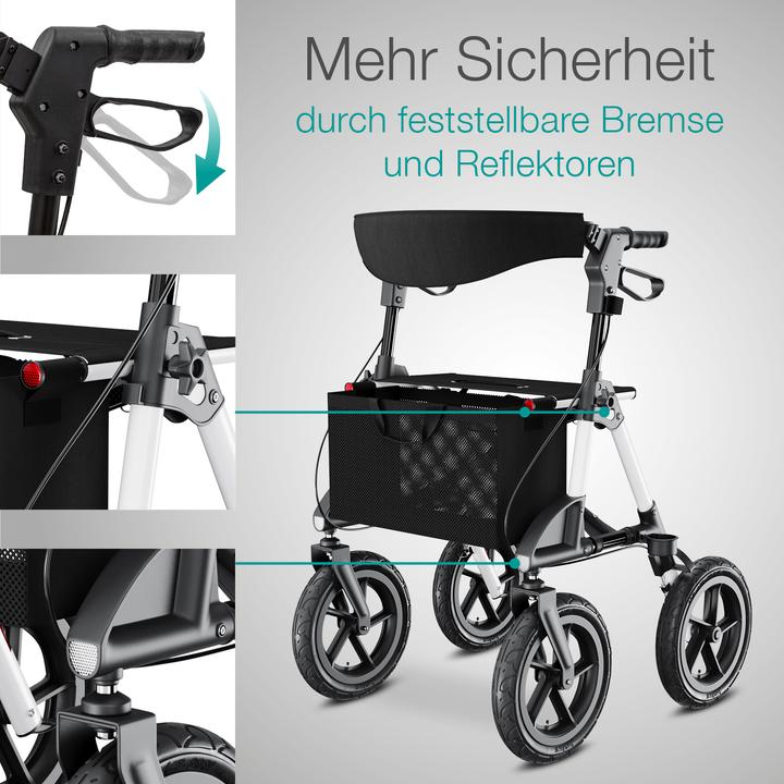 Image du produit Aktivshop Rollator d'extérieur à pneus gonflables Confort